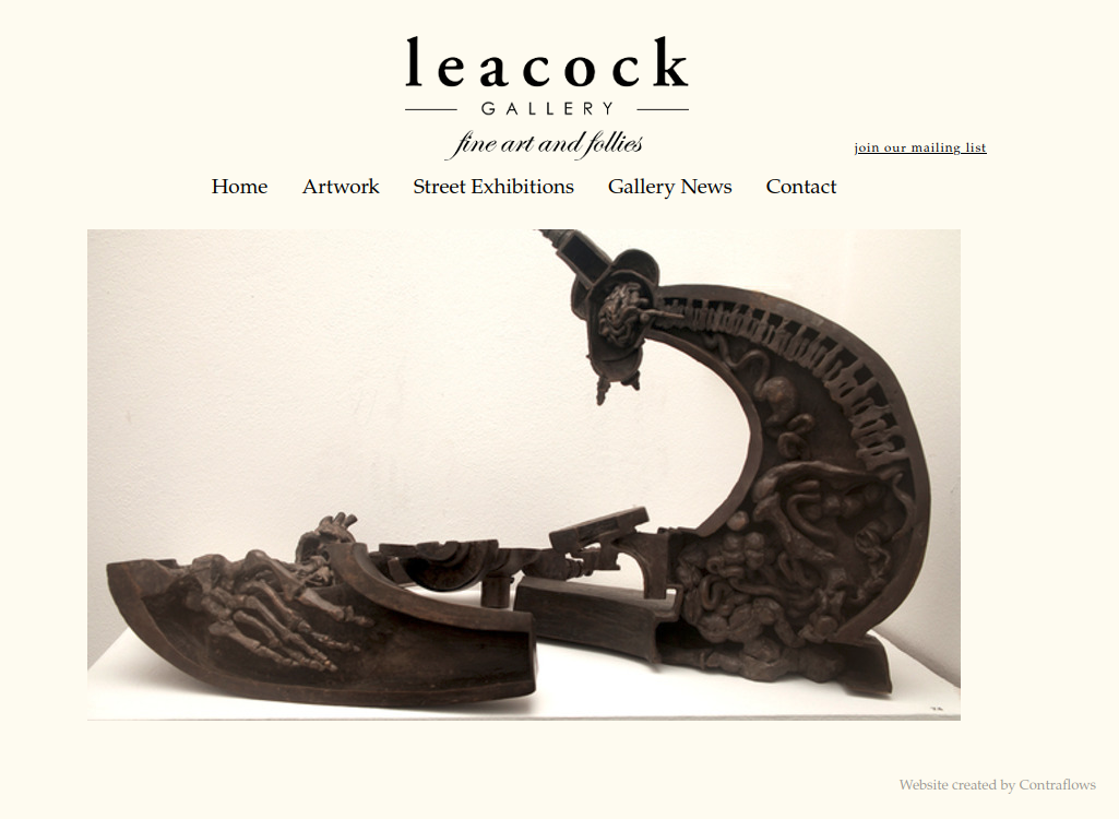 A screenshot of the landing page